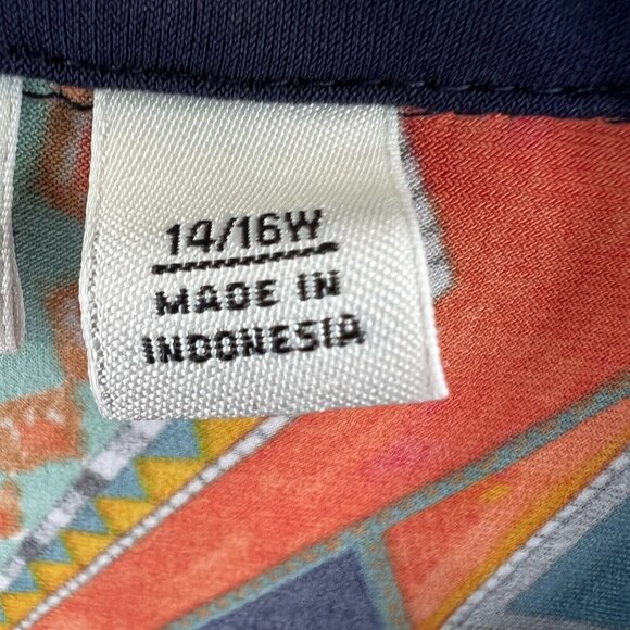 Cato‎ Womens Sleeveless Blouse Tribal Geometric Print High Low Hem Top Sz 14/16W - Picture 5 of 9